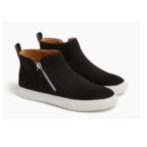 Faux-suede high top sneakers - Jcrew Factory